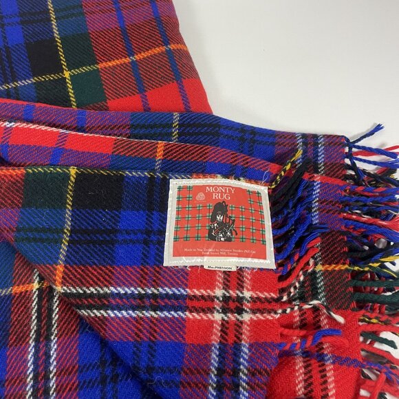 Monty Rug Alliance Textiles New Zealand 100% Wool "MacPHERSON" 56x52 Tartan Thro - Picture 3 of 4